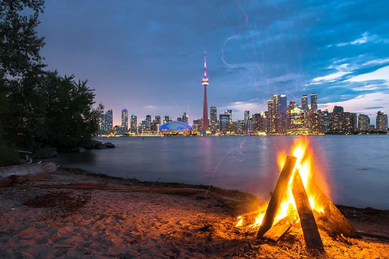 fire water campfire skyscraper - Discover the Best Beach in Toronto