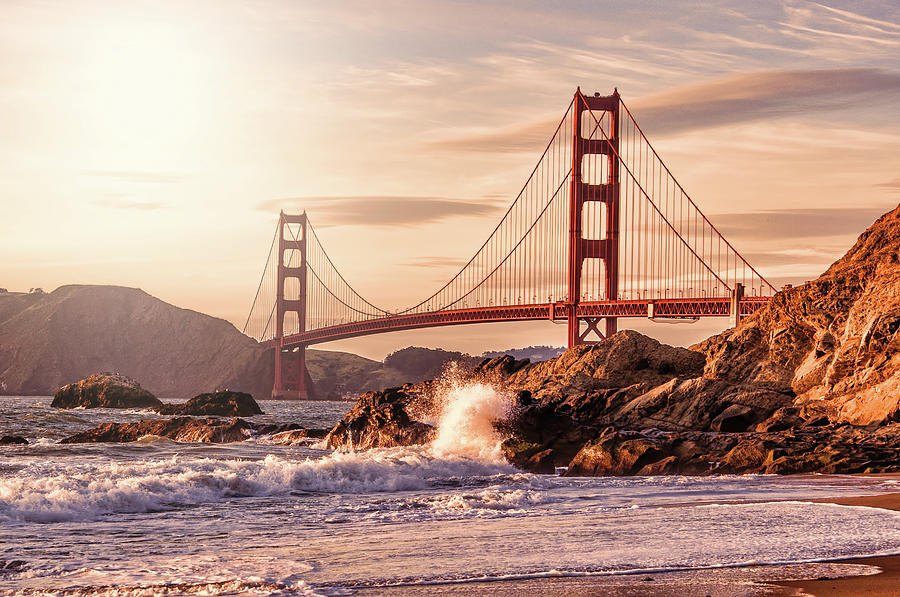 Baker Beach Golden Gate Bridge view