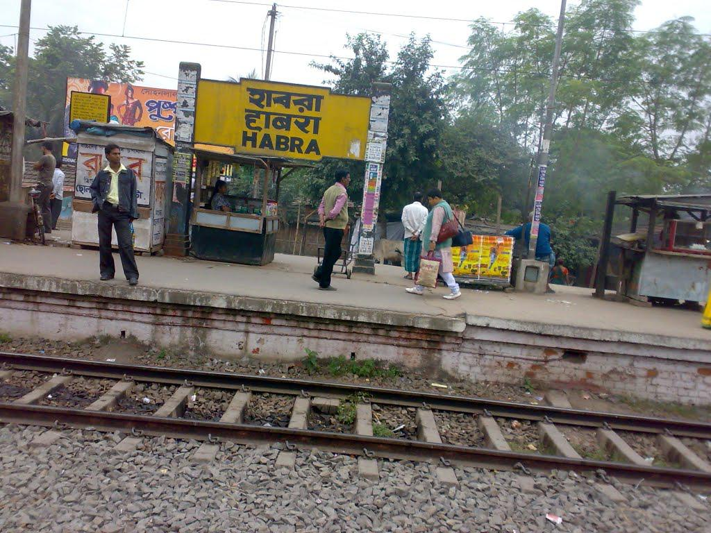 Habra Gobardanga train running 